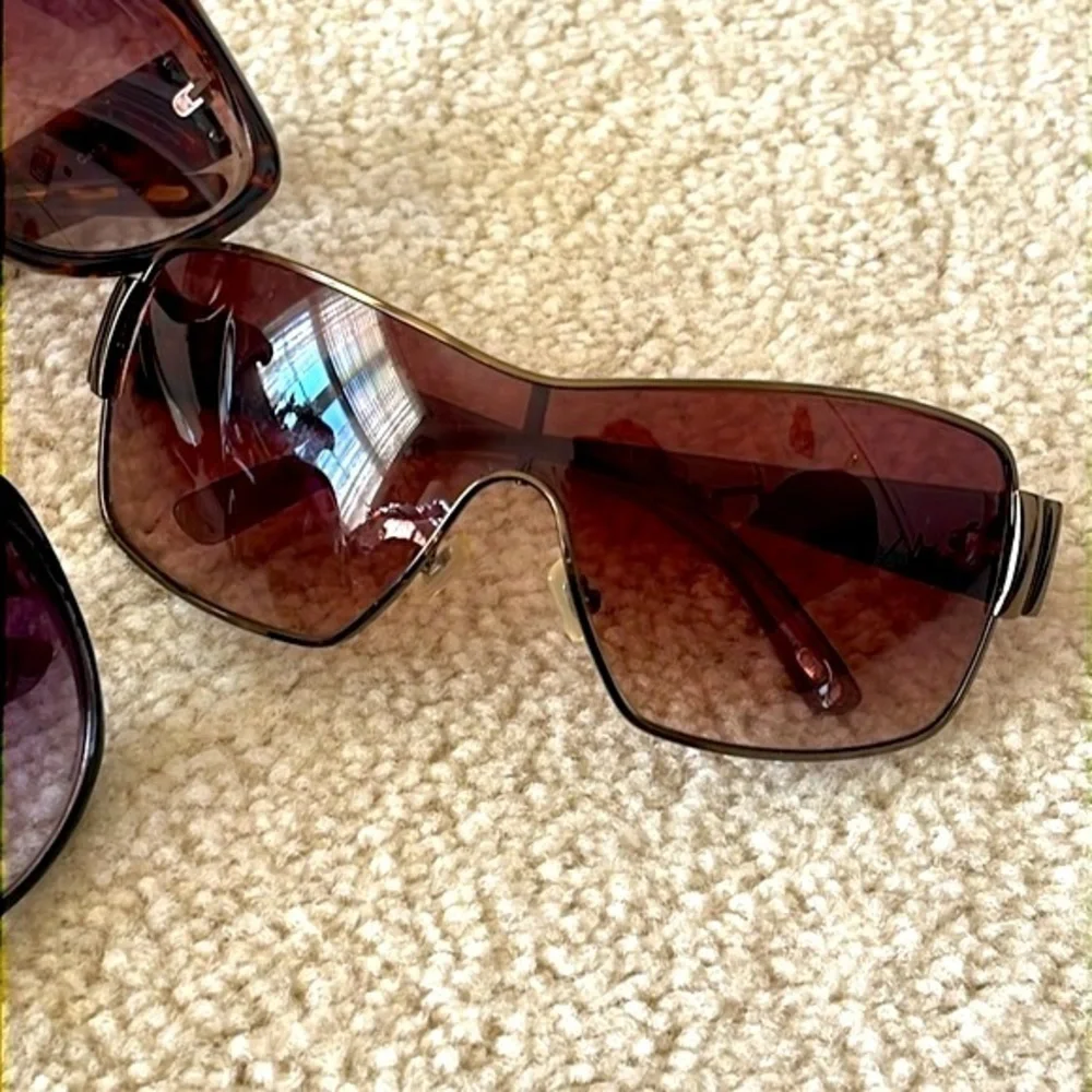 Lot of Six Pairs of Fossil Sunglasses Vintage Y2K Embellished Tortoise Polarized